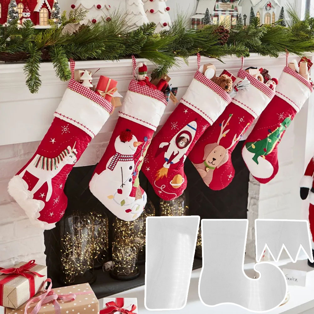 Embroidery Xmas Kits - Персонализированный шаблон рождественских чулок для шитья,