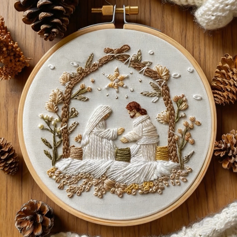 Embroidery Jesus - Набор для рождественской вышивки «Рождение Иисуса»