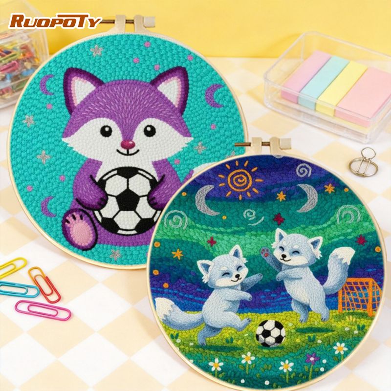 Embroidery Ideas For Bags - Наборы для вышивания иглой-прокалывателем RUOPOTY Hedgehog