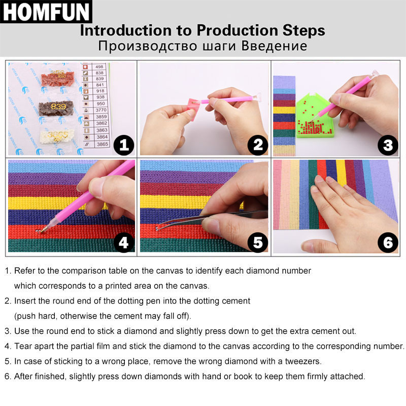 Алмазная 5D картина HOMFUN «Ан – обзор и цена Embroidery Jesus