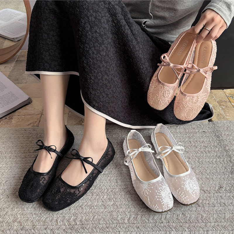 Женские нежные балетки на плос – обзор и цена Embroidery Flat Shoes