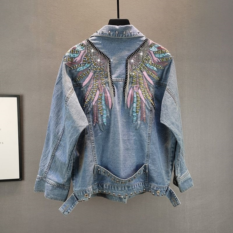 Женская джинсовая куртка с дли – обзор и цена Embroidery Jacket Jeans