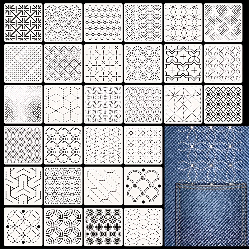30 шт. шаблоны для вышивания D – обзор и цена Embroidery Quilting