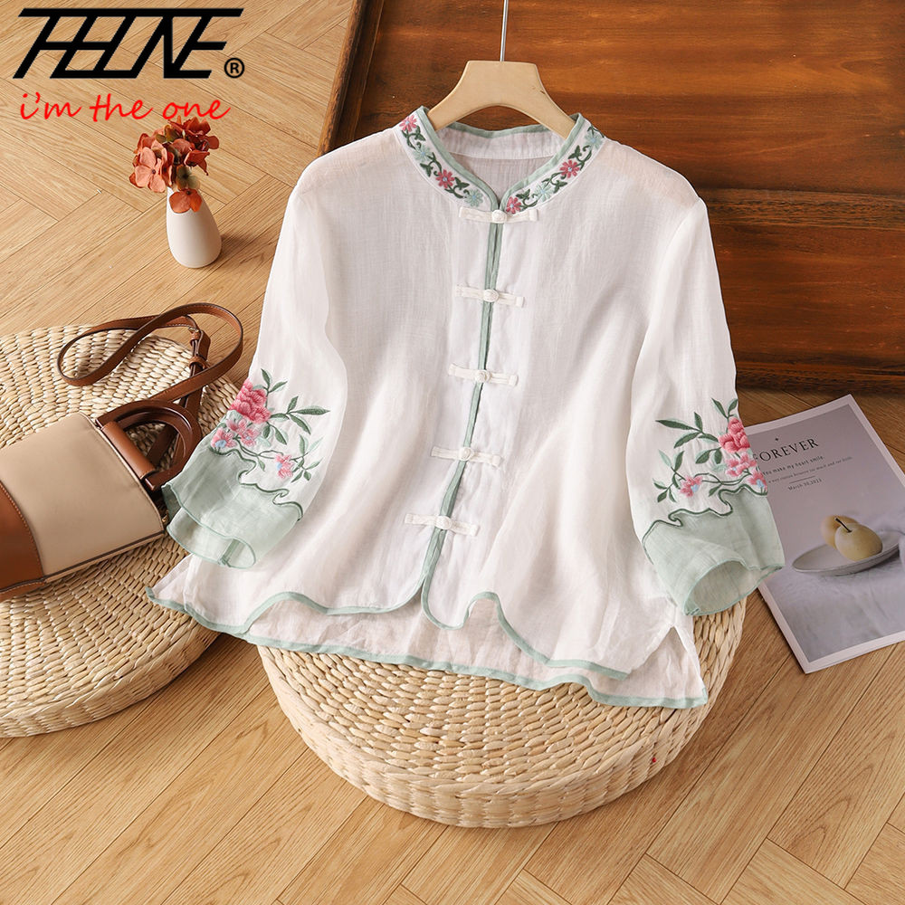 THHONE блузка с вышивкой, руба – обзор и цена Embroidery Baju